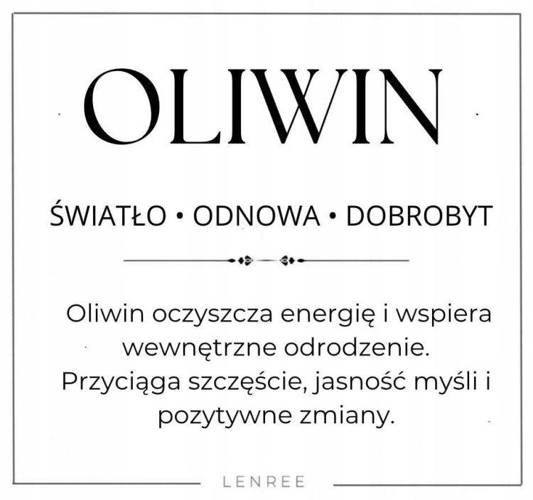 Bransoletka OLIWIN 3mm fasetowany światło odnowa dobrobyt naturalny LENREE
