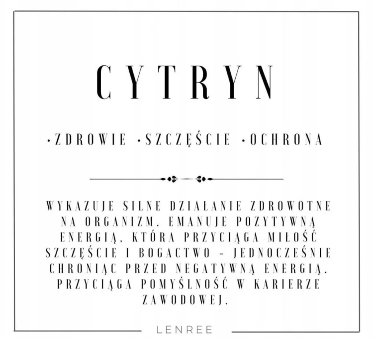 Bransoletka CYTRYN 3mm fasetowany zdrowie szczęście ochrona LENREE