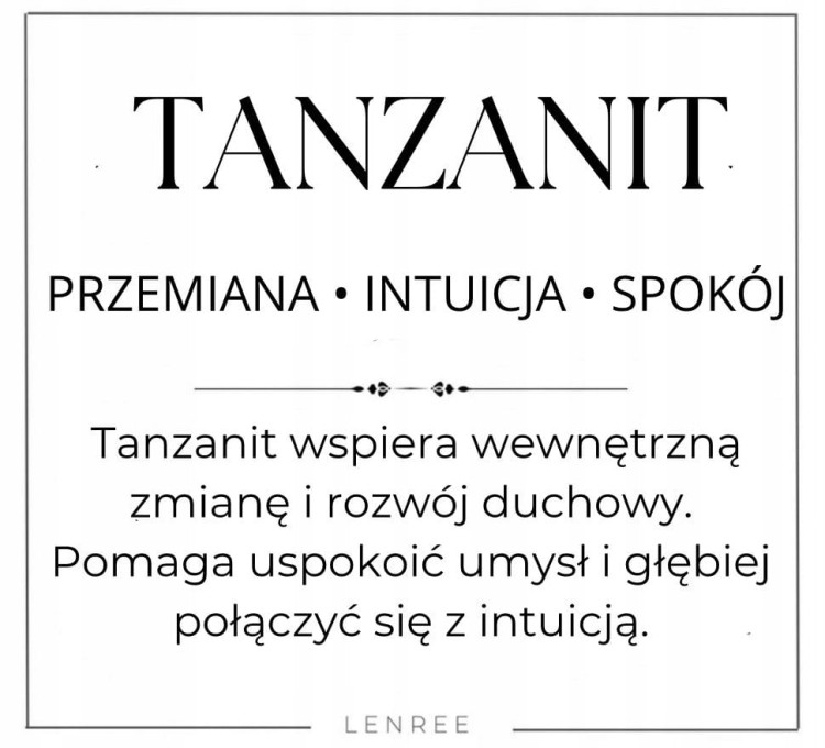 Bransoletka TANZANIT 3mm fasetowany przemiana intuicja spokój LENREE