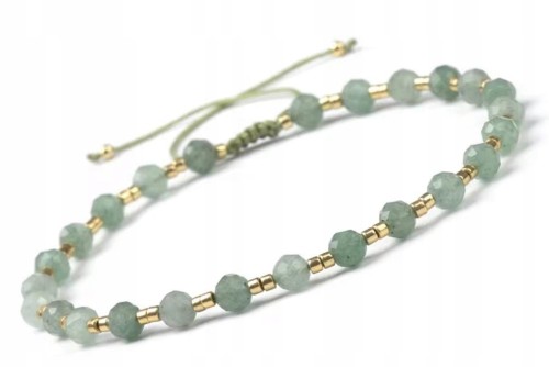 Bransoletka AWENTURYN fasetowany 4mm naturalny kamień dobrobyt szczęście