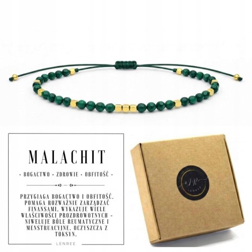 Bransoletka z kamieni naturalnych MALACHIT LENREE