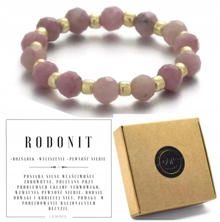 Pierścionek z kamieni naturalnych RODONIT LENREE