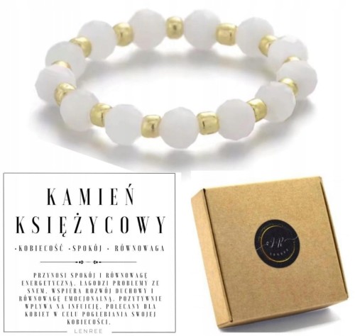 Pierścionek z kamieni naturalnych KAMIEŃ KSIĘŻYCOWY LENREE