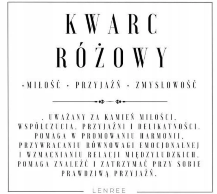 Pierścionek z kamieni naturalnych KWARC RÓŻOWY LENREE