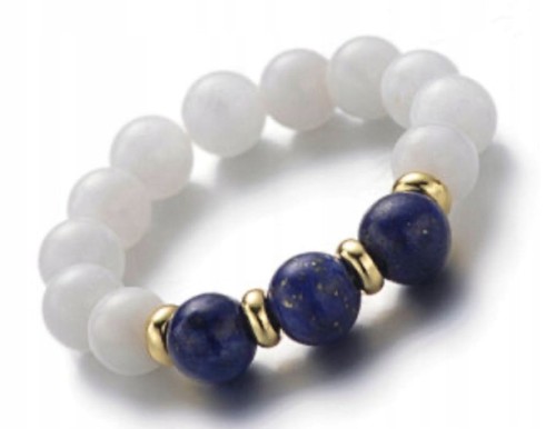 Pierścionek z kamieni naturalnych KAMIEŃ KSIĘŻCYOWY LAPIS LAZULI LENREE