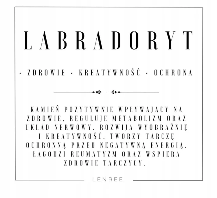 Pierścionek z kamieni naturalnych LABRADORYT perła damski LENREE