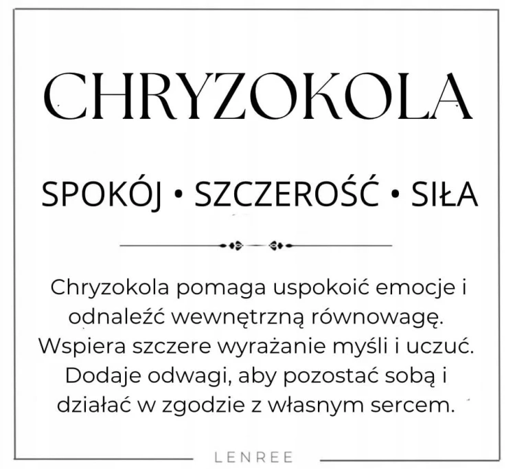 Pierścionek z kamieni naturalnych chryzokola perła damski LENREE