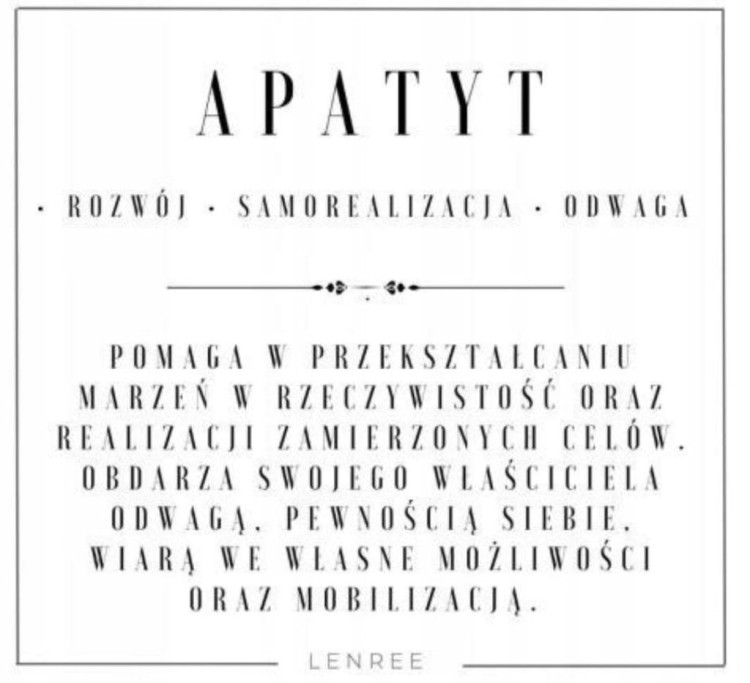 Naszyjnik APATYT naturalny kamień surowy damski złoty prezent LENREE