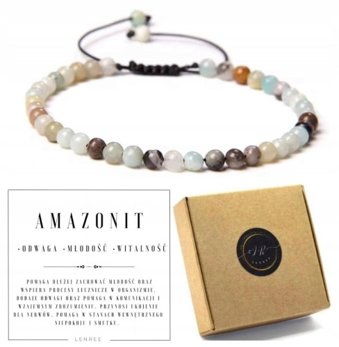 Bransoletka z kamieni naturalnych AMAZONIT LENREE