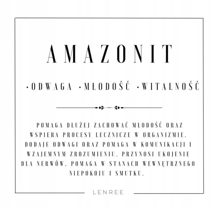 Bransoletka z kamieni naturalnych AMAZONIT LENREE