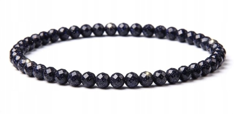 Bransoletka z kamieni NOC KAIRU 4mm fasetowany elegancka LENREE