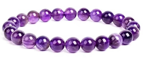 Bransoletka z kamieni AMETYST 6mm spokój równowaga ochrona LENREE