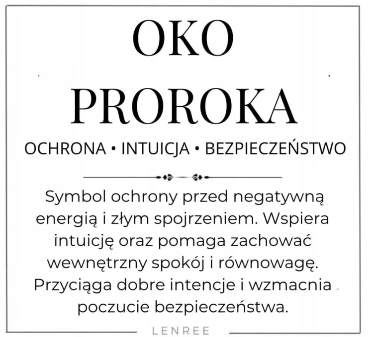 Bransoletka OKO PROROKA ochronna regulowana LENREE
