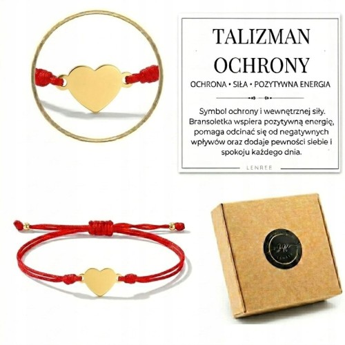 Bransoletka SERCE talizman ochrony regulowana LENREE