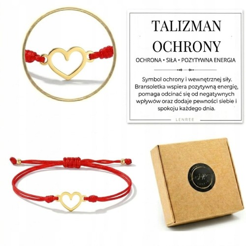 Bransoletka SERCE kontur talizman ochrony LENREE