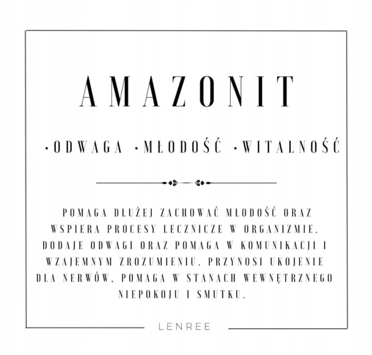 Bransoletka AMAZONIT naturalny regulowana spokój odwaga