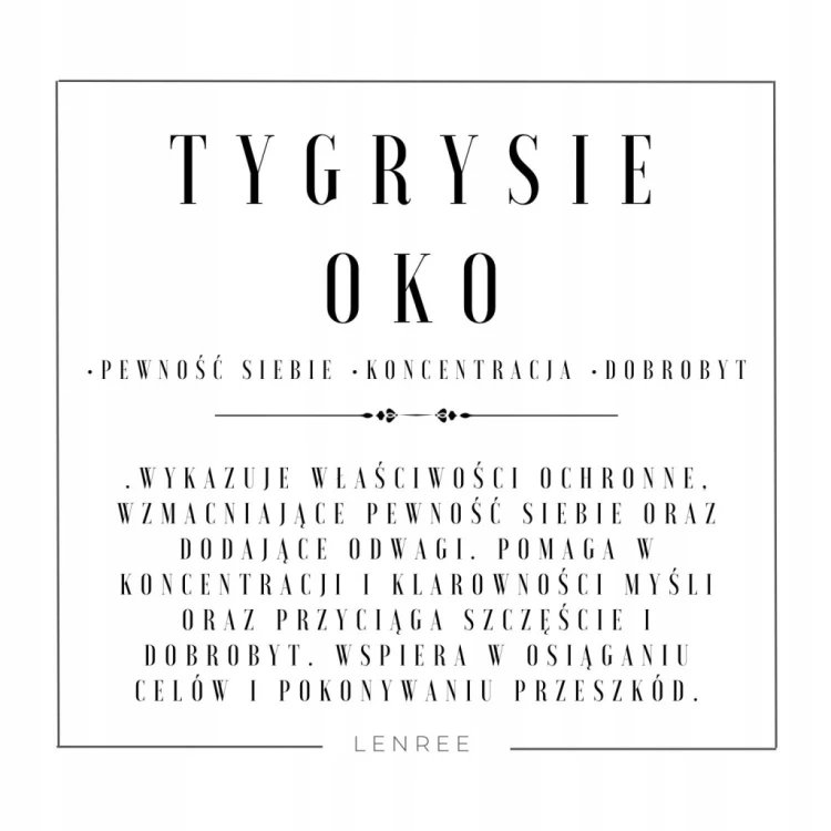 Bransoletka na sznurku talizman TYGRYSIE OKO kamienie naturalne + pudełko