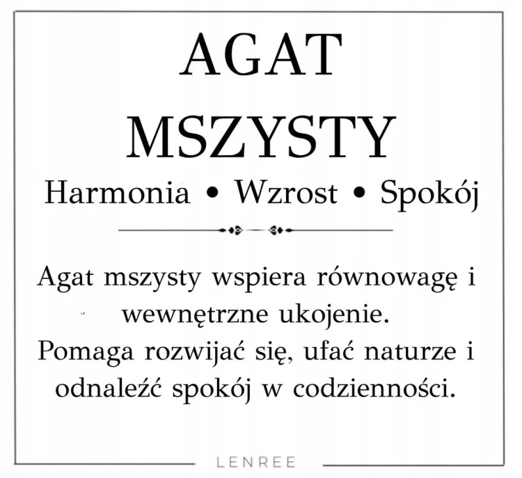 Bransoletka AGAT MSZYSTY naturalne kamienie unisex LENREE