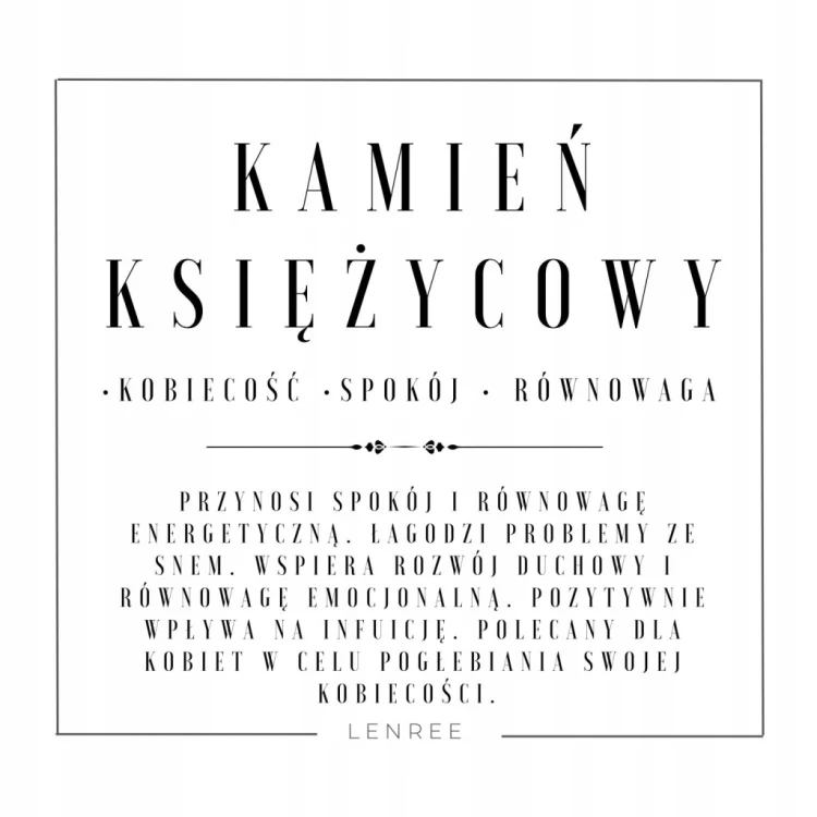 Bransoletka damska zapinana KAMIEŃ KSIĘŻYCOWY kamienie naturalne + pudełko