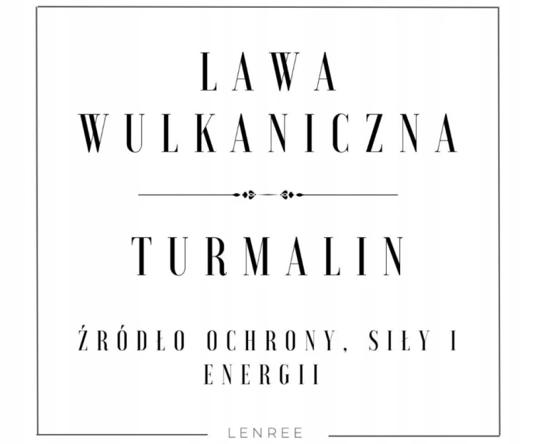 Bransoletki LAWA WULKANICZNA TURMALIN komplet czarny LENREE
