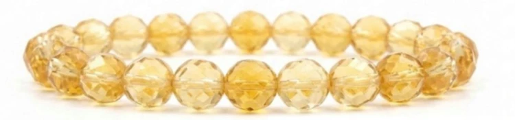 Bransoletka CYTRYN 4mm FASETOWANY kamień naturalny LENREE