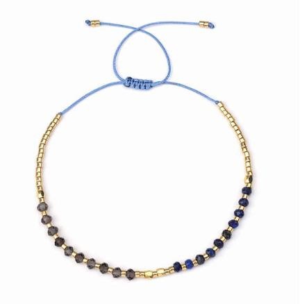 Bransoletka LABRADORYT LAPIS LAZULI naturalne kamienie LENREE
