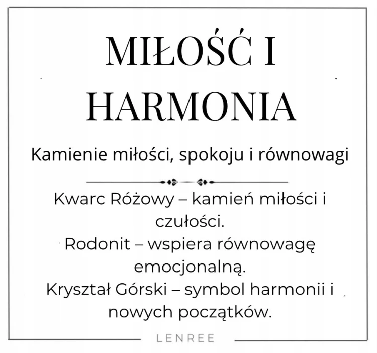 Bransoletka Miłość i Harmonia KWARC RODONIT KRYSZTAŁ GÓRSKI LENREE