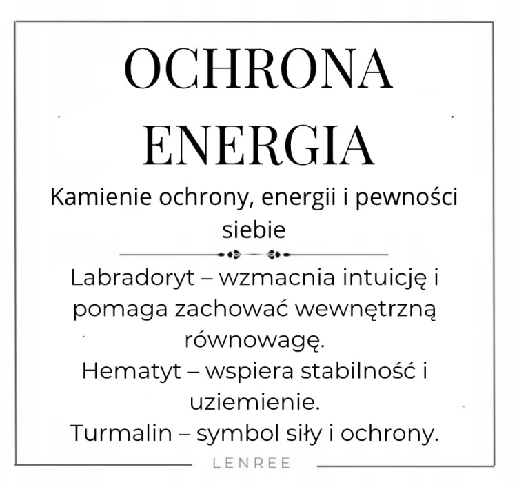 Bransoletka Ochronna LABRADORYT HEMATYT TURMALIN regulowana LENREE