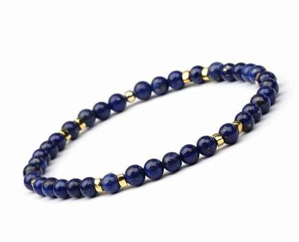 Bransoletka LAPIS LAZULI naturalny niebieski kamień LENREE