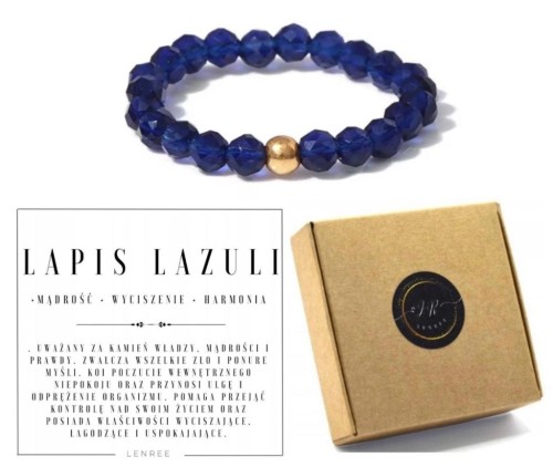 Pierścionek LAPIS LAZULI Naturalny Kamień Mądrości LENREE