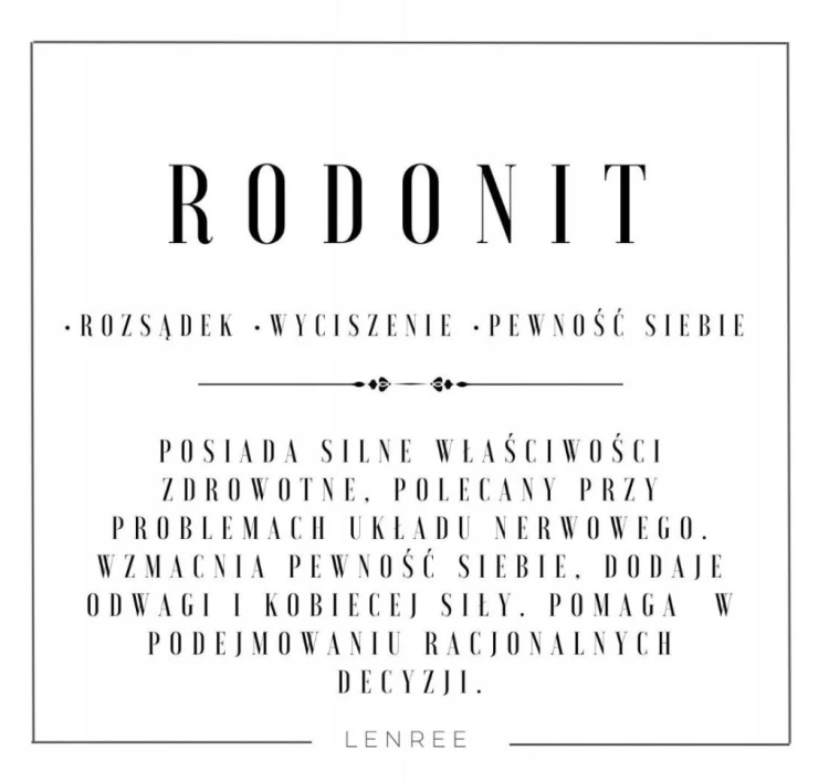 Bransoletka RODONIT fasetowana delikatna złota naturalne kamienie LENREE