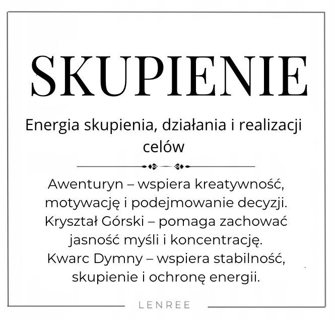 Bransoletka Skupienie AWENTURYN KRYSZTAŁ KWARC LENREE