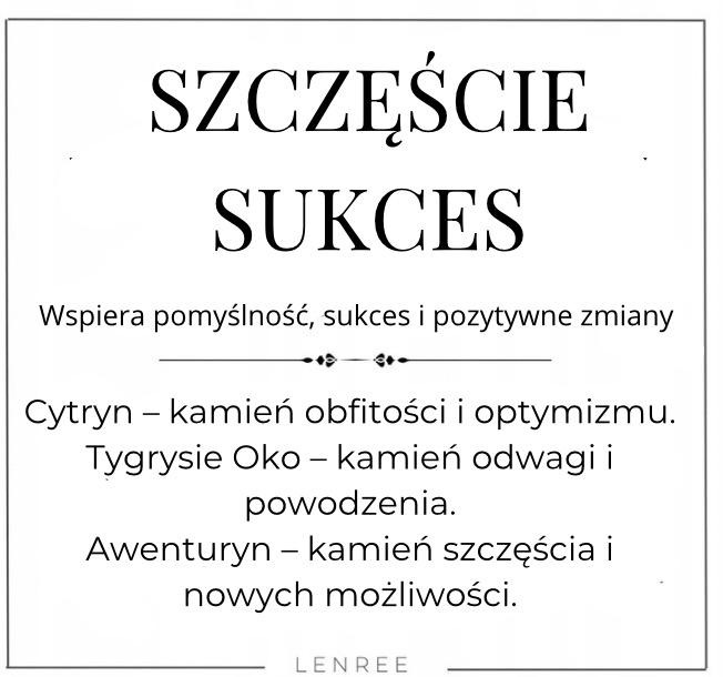 Bransoletka SZCZĘŚCIE SUKCES CYTRYN TYGRYSIE OKO AWENTURYN LENREE