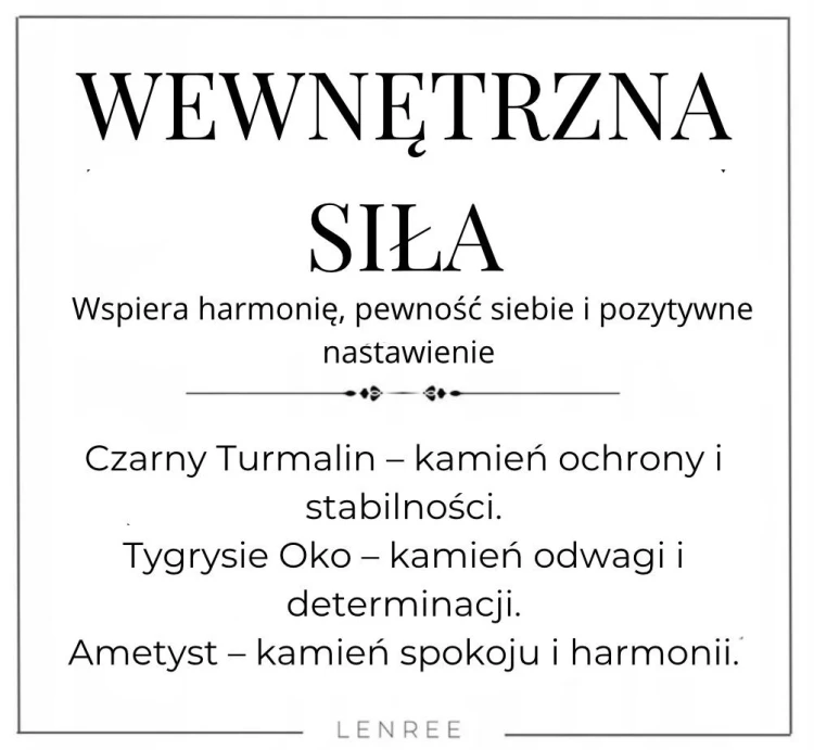 Bransoletka WEWNĘTRZNA SIŁA AMETYST TURMALIN TYGRYSIE OKO LENREE