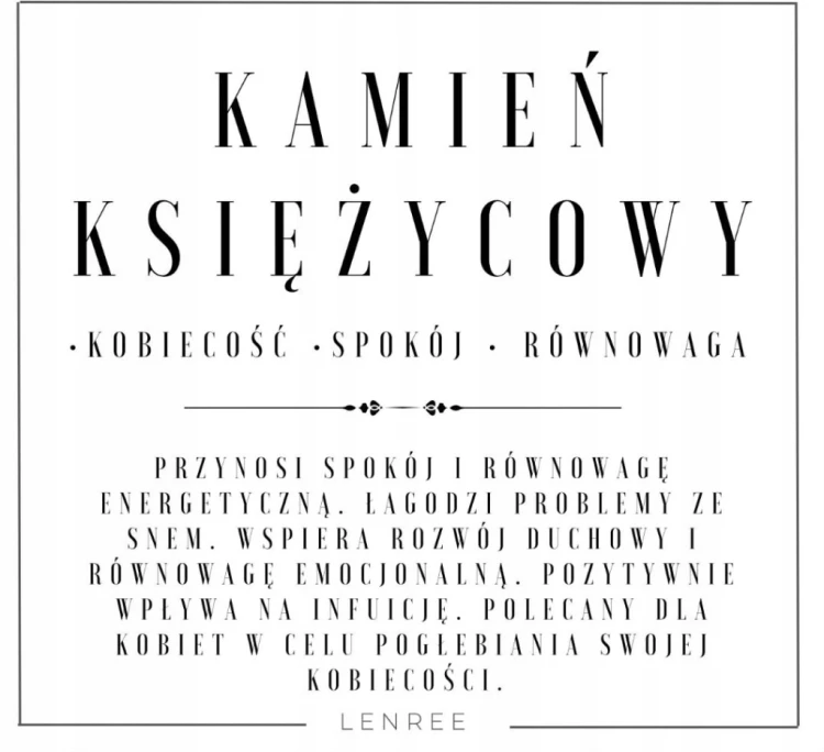 Kolczyki KAMIEŃ KSIĘŻYCOWY Naturalny Kamień Serce Złote LENREE