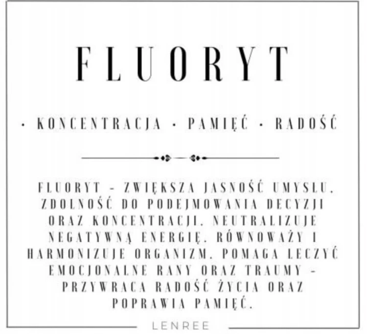 Kolczyki FLUORYT Naturalny Kamień Złote Wiszące Damskie LENREE