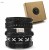 Zestaw 6 Bransoletek Czarne Skóra Ekologiczna Plecione LENREE