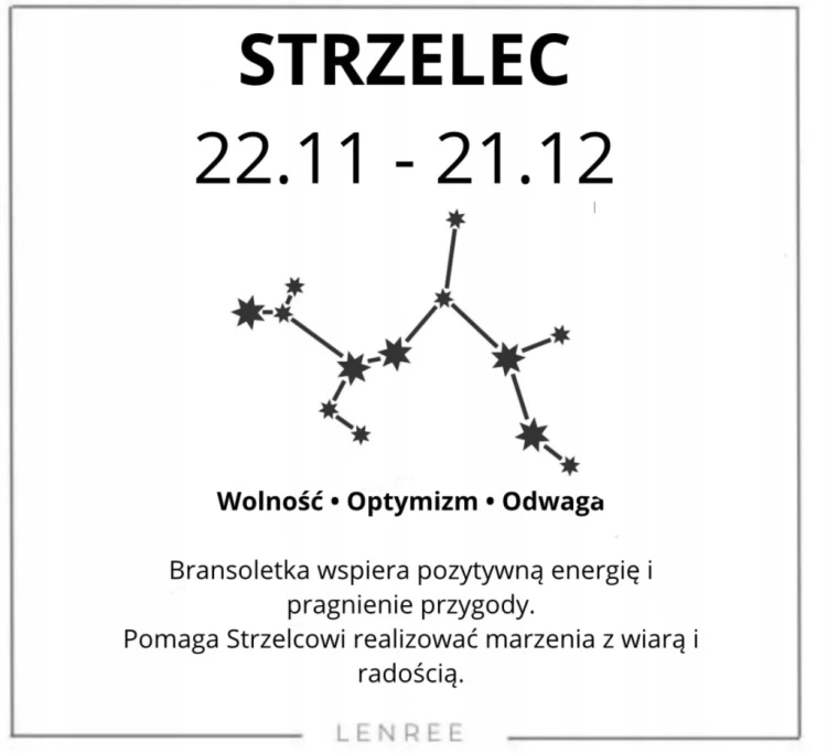 Bransoletka STRZELEC AMETYST AMAZONIT CYTRYN Wolność Odwaga LENREE