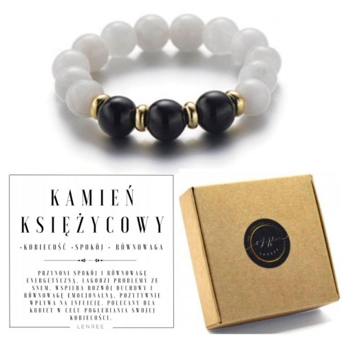 Pierścionek z kamieni naturalnych TURMALIN KAMIEŃ KSIĘŻYCOWY LENREE