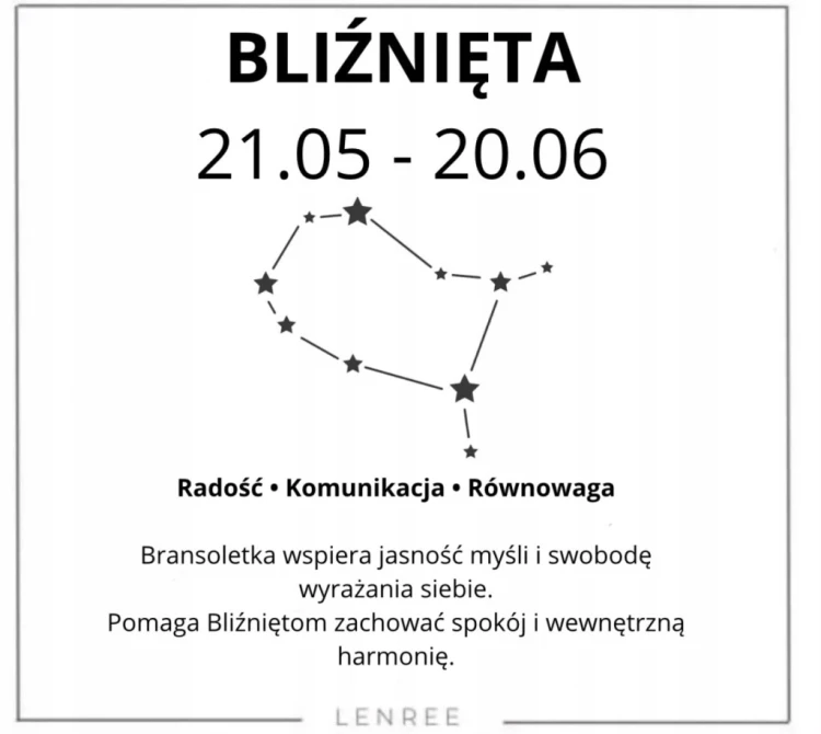 Bransoletka BLIŹNIĘTA HOWLIT KAMIEŃ KSIĘŻYCOWY TURMALIN LENREE