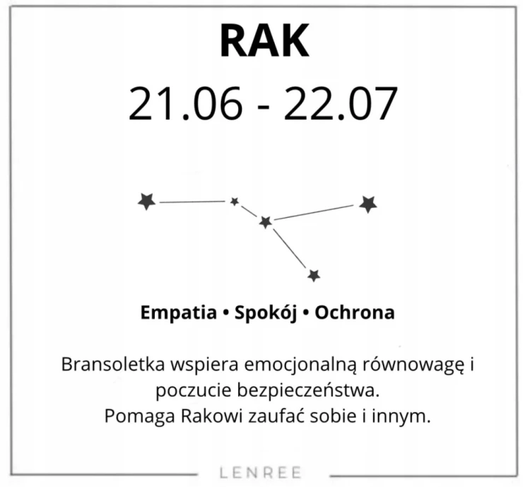 Bransoletka RAK TURMALIN AMAZONIT AMETYST Empatia Spokój LENREE
