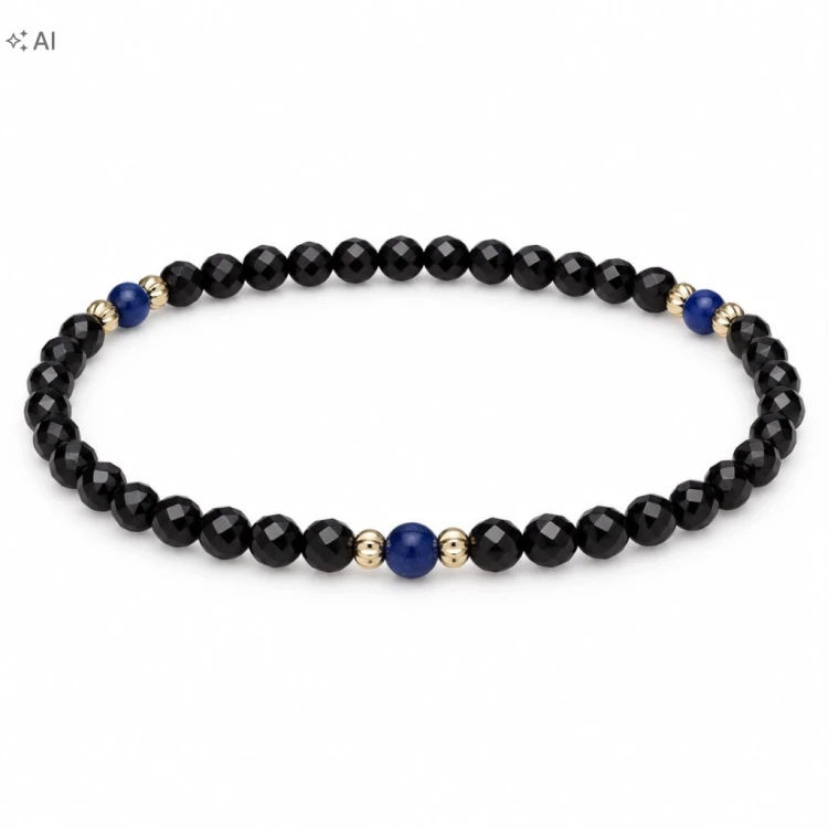 Bransoletka TURMALIN LAPIS LAZULI Ochrona Harmonia LENREE