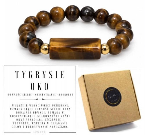 Pierścionek TYGRYSIE OKO Pewność Siebie Dobrobyt LENREE