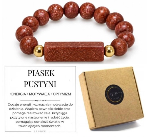 Pierścionek PIASEK PUSTYNI Energia Motywacja LENREE